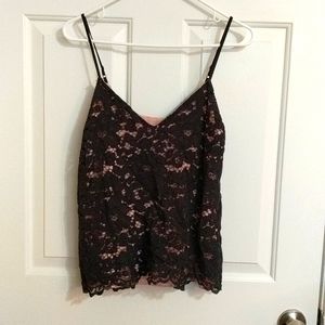 BABATON ARITZIA Black lace cami tank top
